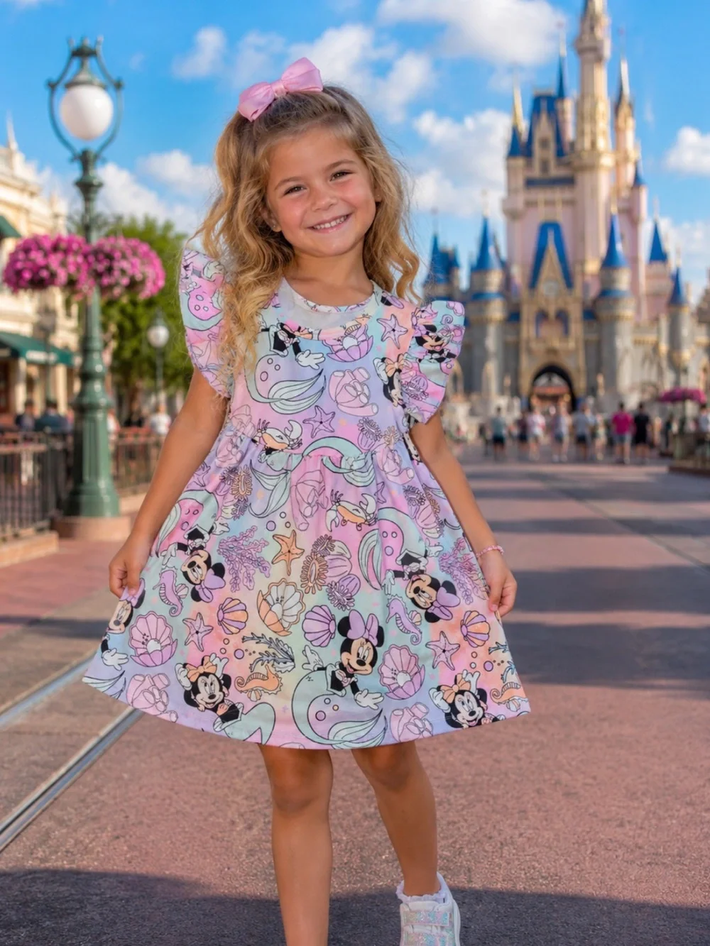 New Mermaid Minnie Mouse Boutique Disney theme Dress Parks Outfit Summer